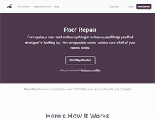 Tablet Screenshot of meetaroofer.com